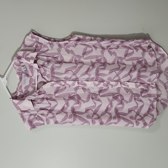 Halogen Purple Bows Button Down Shirt - Picture 2 of 5